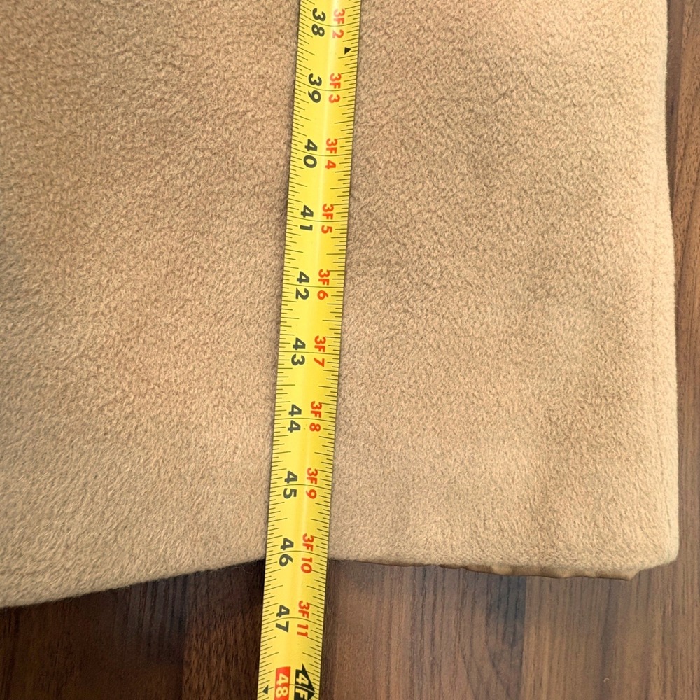 Vintage 70s Regency Cashmere Long Trench Coat 8 Camel Tan Tie Waist Old Money - Picture 10 of 12